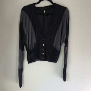 FREE PEOPLE COLORBLOCK CARDIGAN